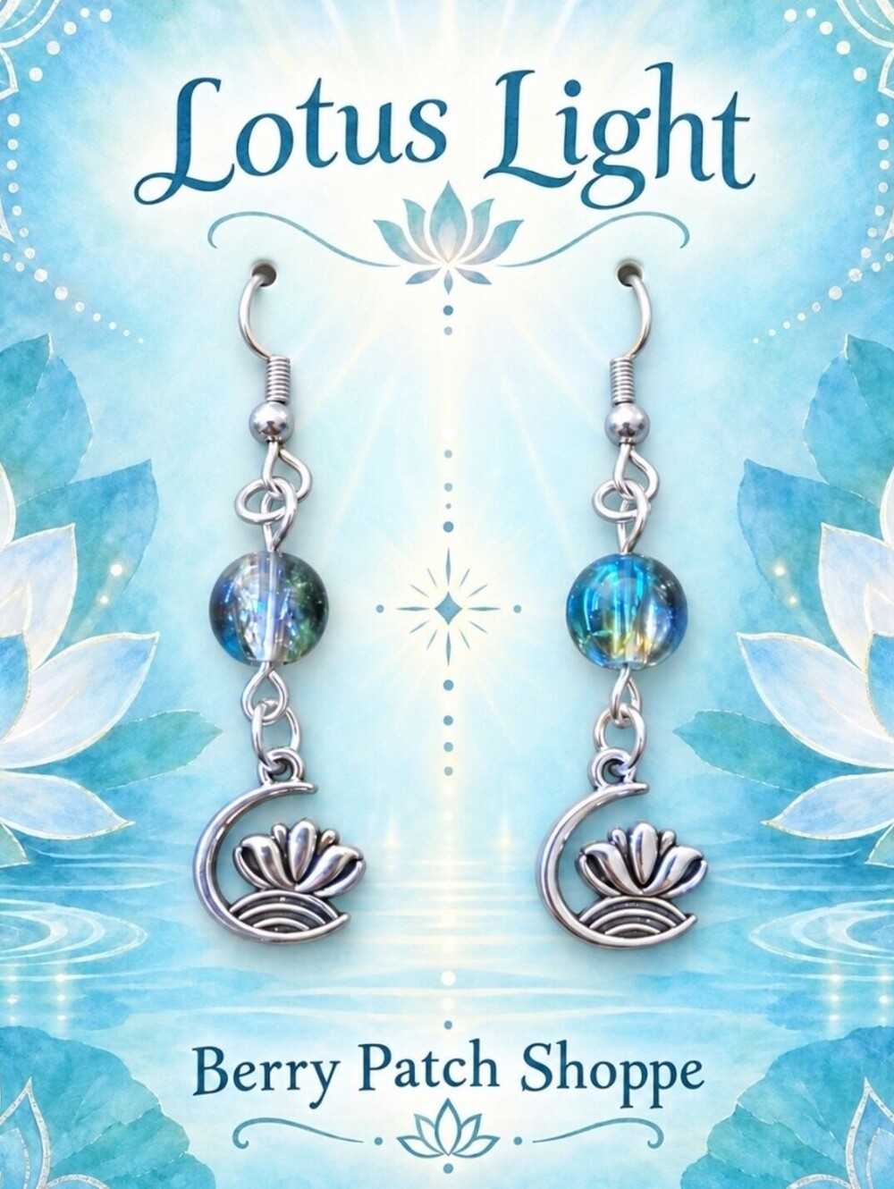 Lotus Light Flower Spiritual Tranquility Serenity Earrings [COPY] [COPY]